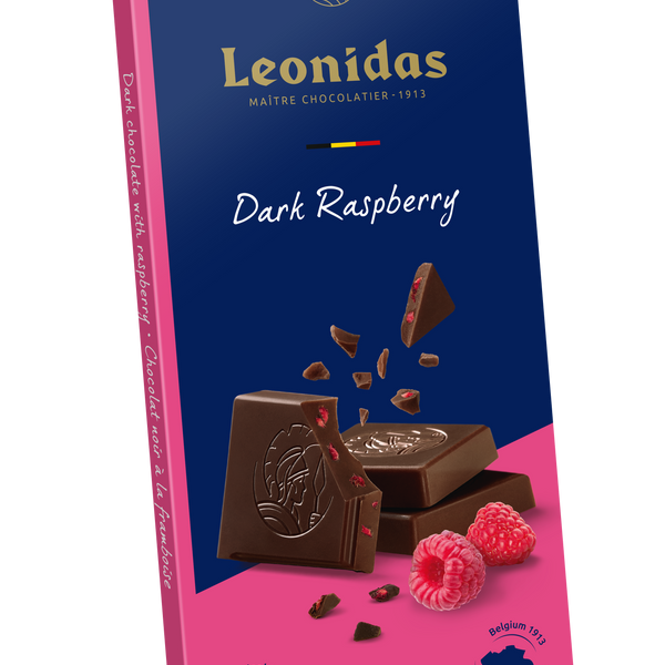 Tablette chocolat NOIR 54% à la framboise 100 gr