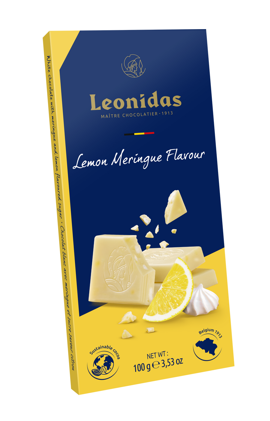 Tablette chocolat blanc citron meringué