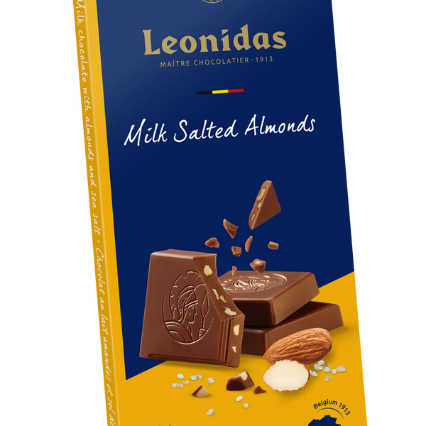 Tablette au chocolat au Lait et amandes salées 100 gr