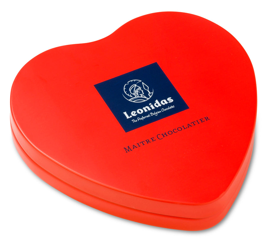 Boite métal coeur rouge 12 petits coeurs