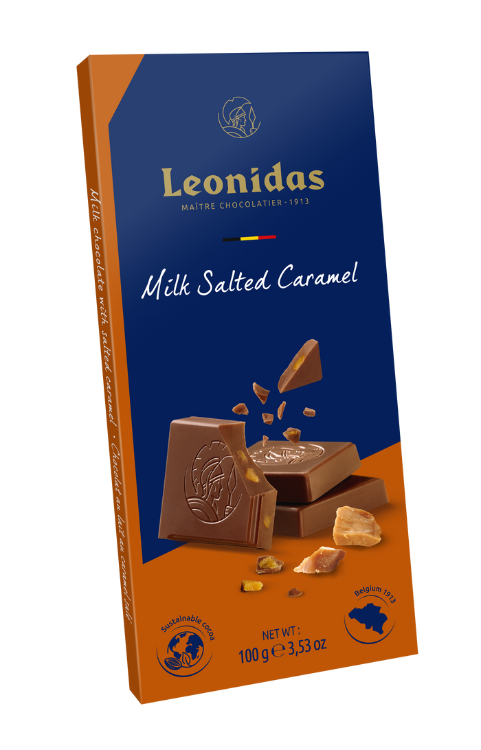 Tablette chocolat au lait et caramel salé 100 gr