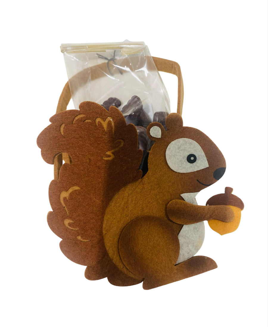 Écureuil brun  petit sac feutrine - 200gr