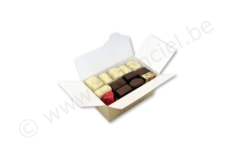 Ballotin de chocolats - Blanc & Lait 300 gr
