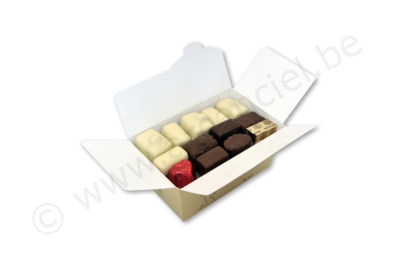 Ballotin de chocolats - Blanc & Lait 500 gr