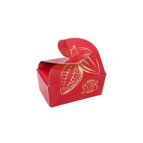 Mini ballotin rouge 3 pralines
