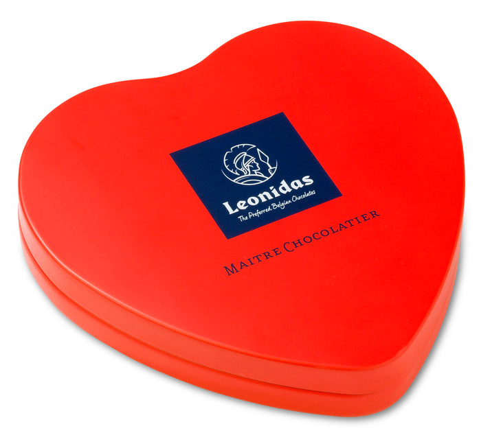 Boite métal coeur rouge 9 chocolats