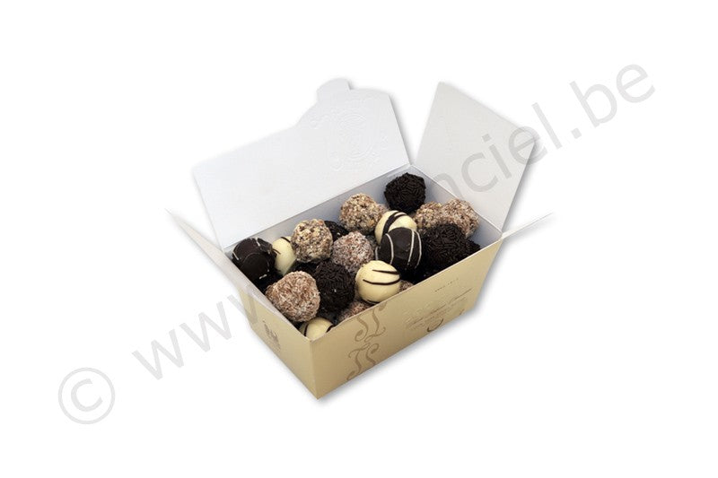 Perles croquantes, garniture de céréales enrobées de chocolat Opalys, blanc,  Valrhona, 3 kg, sac